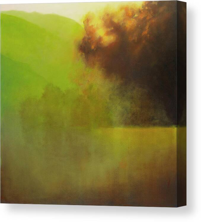 White River Canvas Print featuring the painting Morning on the White by Cap Pannell