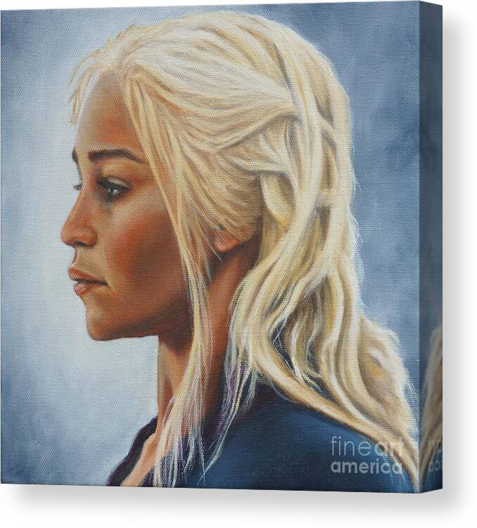 Mother Of Dragons Canvas Print featuring the painting Mother of Dragons by Ken Kvamme