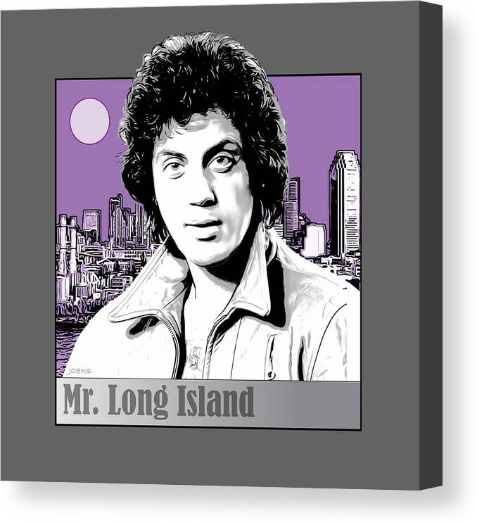 Billy Joel Canvas Print featuring the digital art Mr. Long Island by Greg Joens