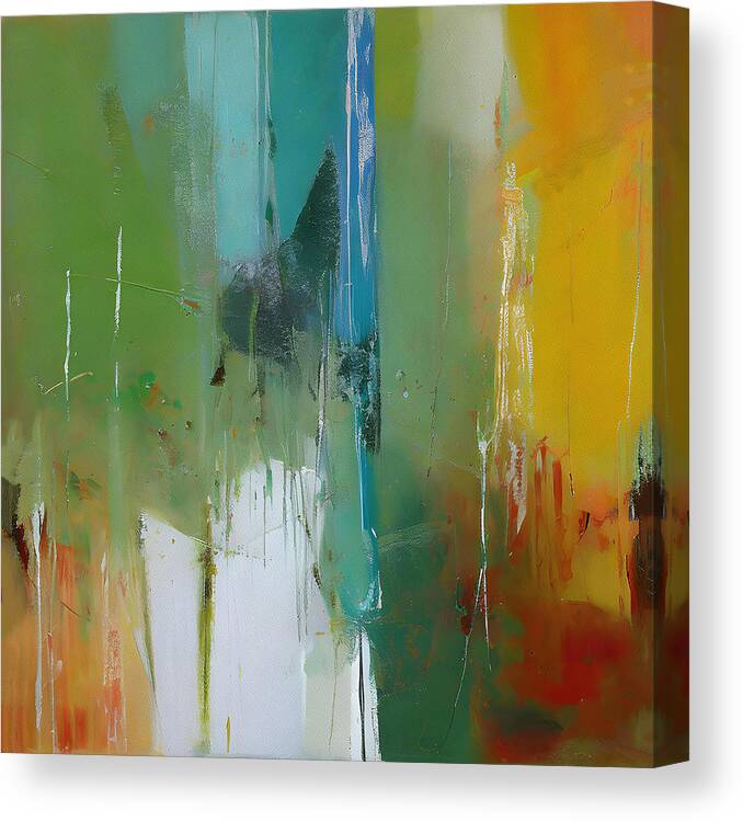 Abstract Canvas Print featuring the painting Neutral Colors Minimalist Abstract by Abstract Factory