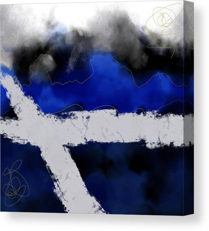 Storm Canvas Print featuring the digital art Never-ending Storm by Amber Lasche