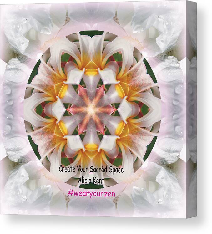 Mandala Canvas Print featuring the digital art The Heart Knows Custom by Alicia Kent