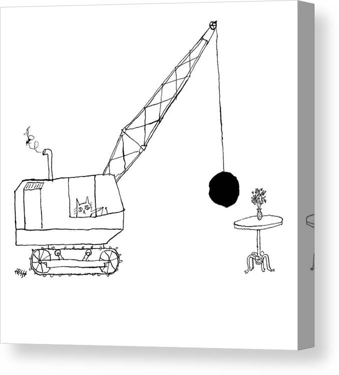Captionless Canvas Print featuring the drawing New Yorker May 23, 2022 by Roland High