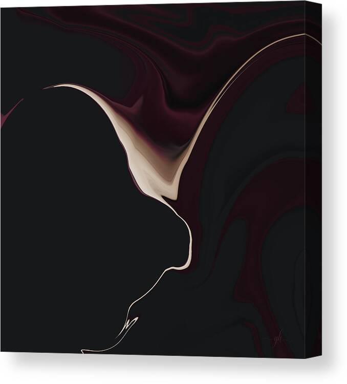 Abstract Canvas Print featuring the digital art Noir by Gina Harrison