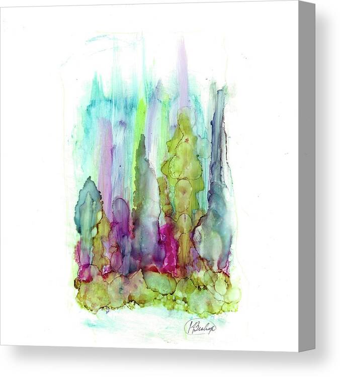Landscape Canvas Print featuring the painting Northern Lights by Katy Bishop