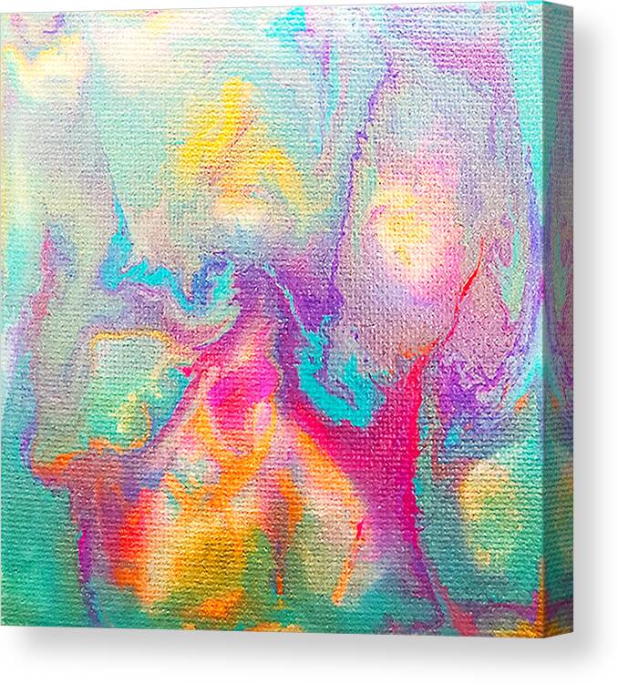 Abstract Canvas Print featuring the painting Nudibranch by Christine Bolden