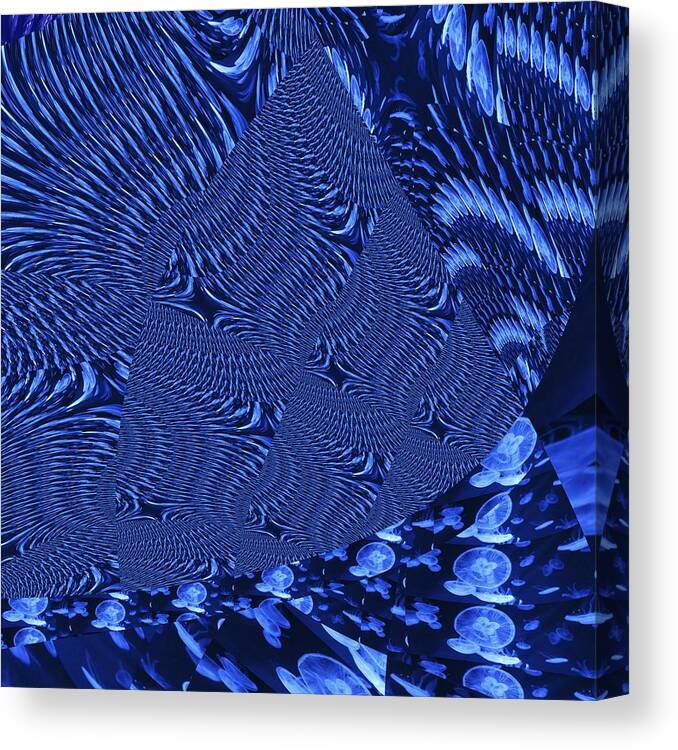 Fractal Canvas Print featuring the mixed media Ocean Beauties by Stephane Poirier