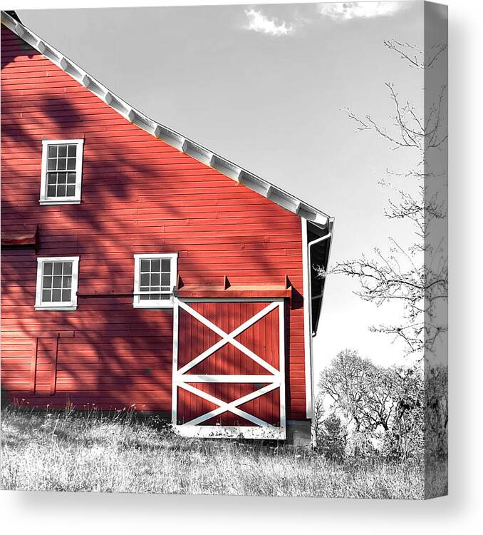 Barn Canvas Print featuring the photograph Old Red by Bonnie Bruno