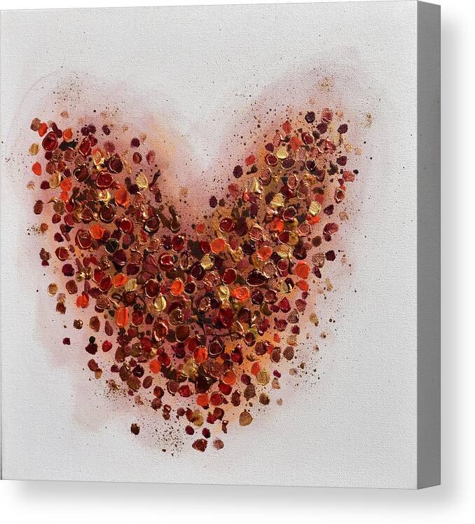 Heart Canvas Print featuring the painting One Heart by Amanda Dagg
