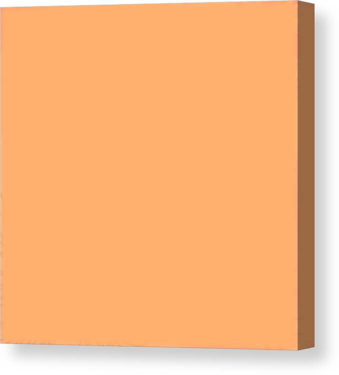 Orange Canvas Print featuring the digital art Orange Solid Color match for Love and Peace Design by Delynn Addams