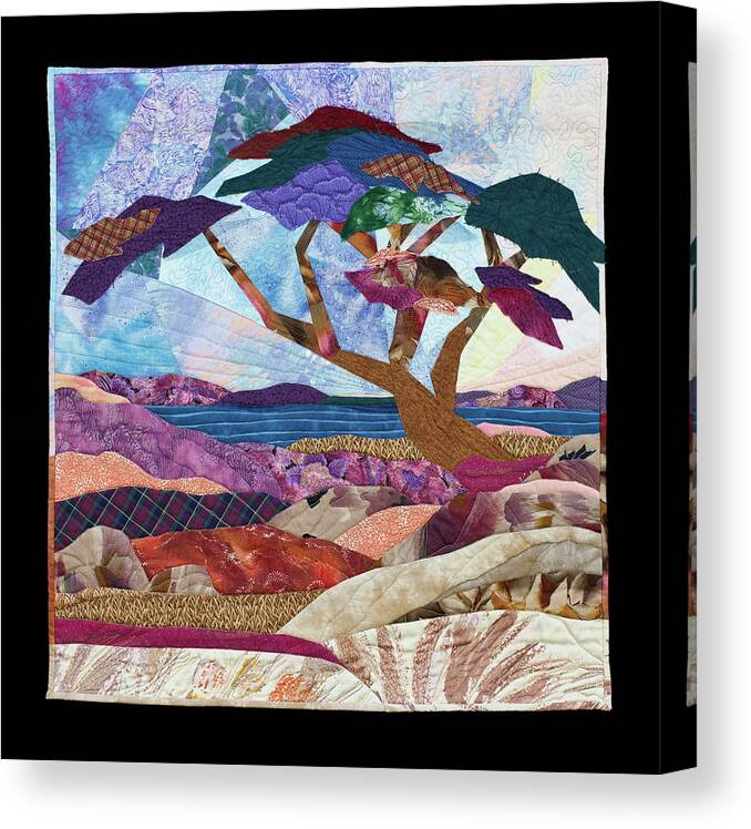 Pacific Canvas Print featuring the mixed media Pacific Beach by Vivian Aumond