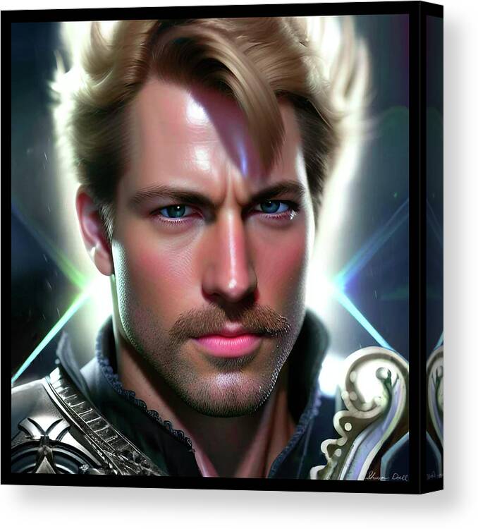 Norse Canvas Print featuring the digital art Paladin of Light by Shawn Dall