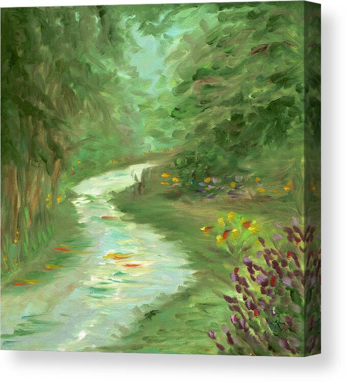 Path Canvas Print featuring the painting Path to Serenity by Juliette Becker