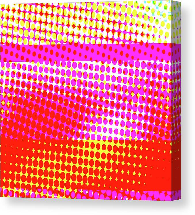 Pink Canvas Print featuring the digital art Pink Stripe Pattern by Melinda Firestone-White