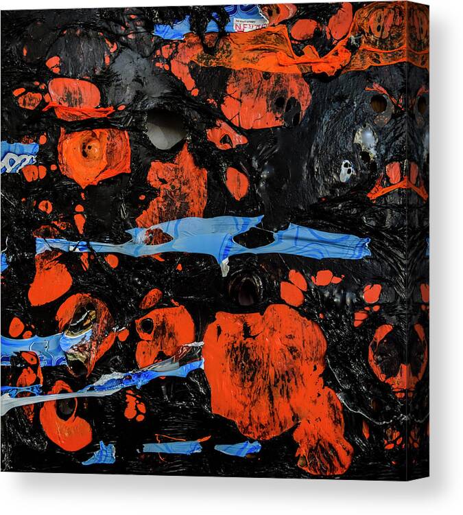 Abstract Canvas Print featuring the mixed media Plastic Series Two by Rowan Lyford