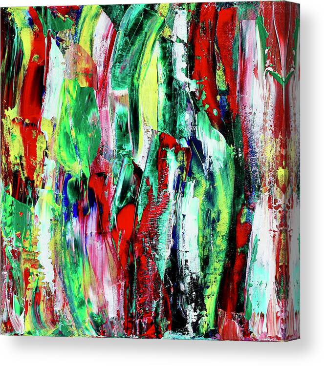 Abstract Canvas Print featuring the painting Playful Piece 1 by Teresa Moerer