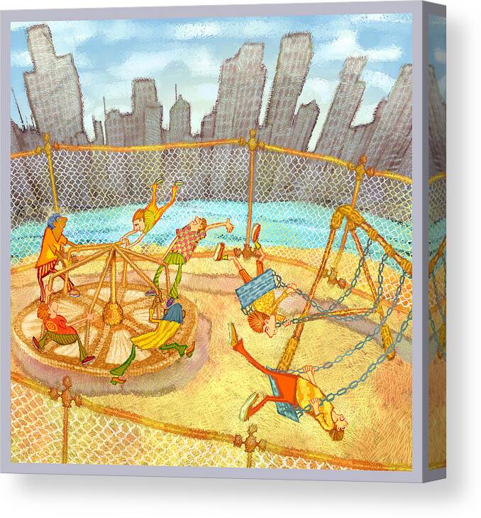 Playground Canvas Print featuring the digital art Playground by Hone Williams