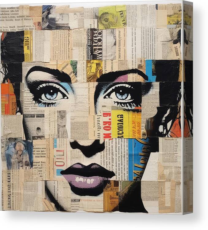 Pop Art Canvas Print featuring the painting Pop Art Culture by My Head Cinema