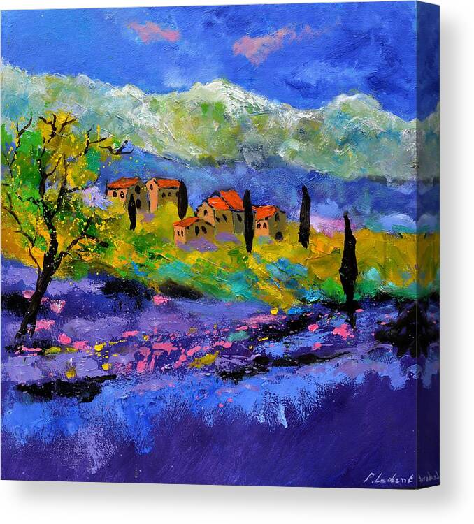Landscape Canvas Print featuring the painting Provence 662021 by Pol Ledent