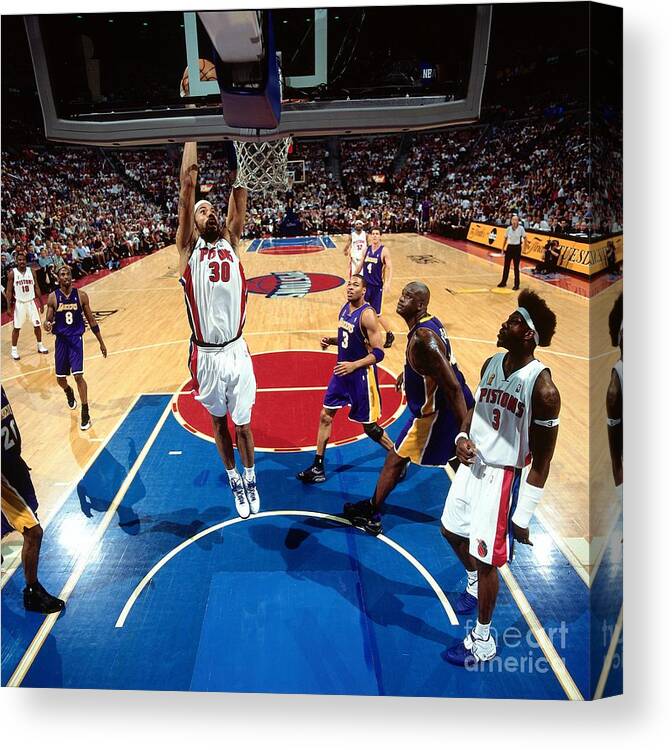 Nba Pro Basketball Canvas Print featuring the photograph Rasheed Wallace by Andrew D. Bernstein