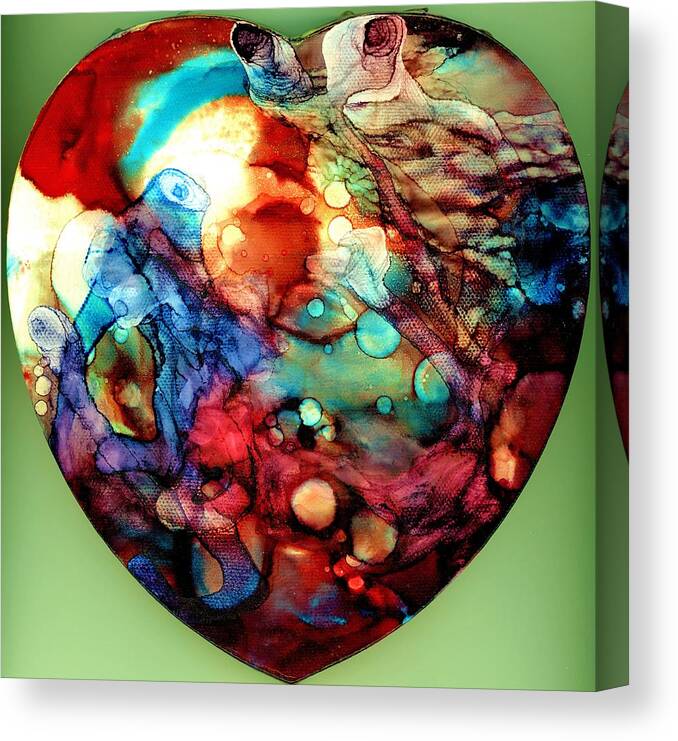 Heart Canvas Print featuring the painting Reef Madness by Angela Marinari
