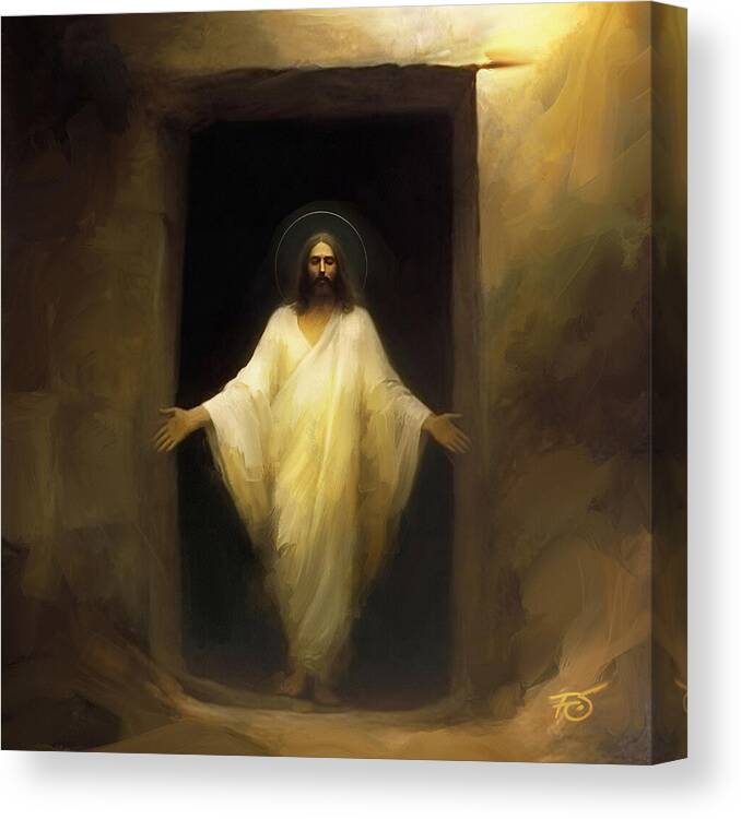 Resurrection Canvas Print featuring the painting Resurrection of Christ by Peter Farago