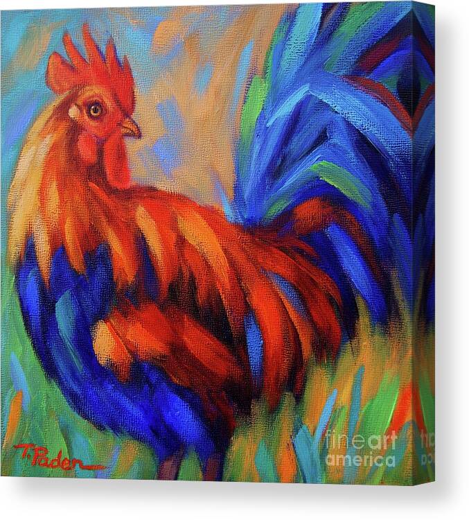 Rooster Canvas Print featuring the painting Rise and Shine by Theresa Paden