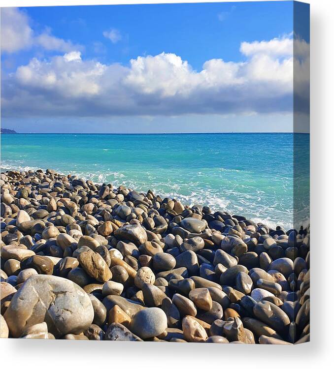 Nice Canvas Print featuring the photograph Rock Point of View by Andrea Whitaker
