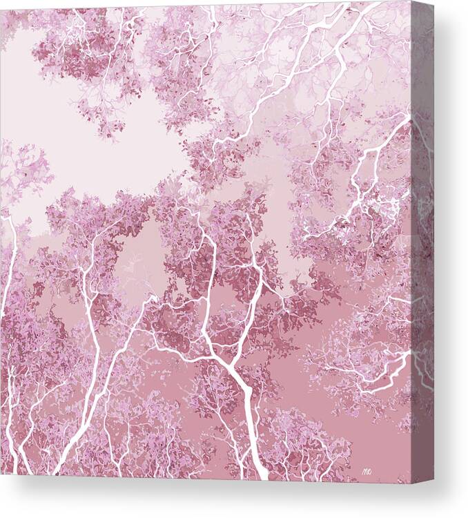 Abstract Nature Canvas Print featuring the digital art Rose quartz by Moira Risen