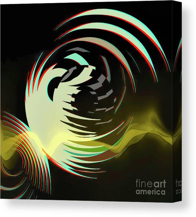 Geometric Art Canvas Print featuring the digital art Roses in BW by Diana Mary Sharpton