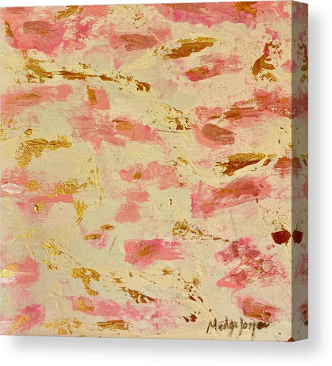 Rose Canvas Print featuring the painting Rosy by Medge Jaspan