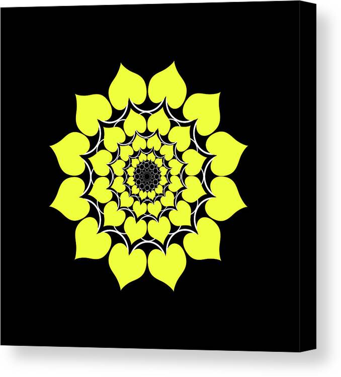Mandala Canvas Print featuring the digital art Sacred Geometry Mandala_1 by Az Jackson