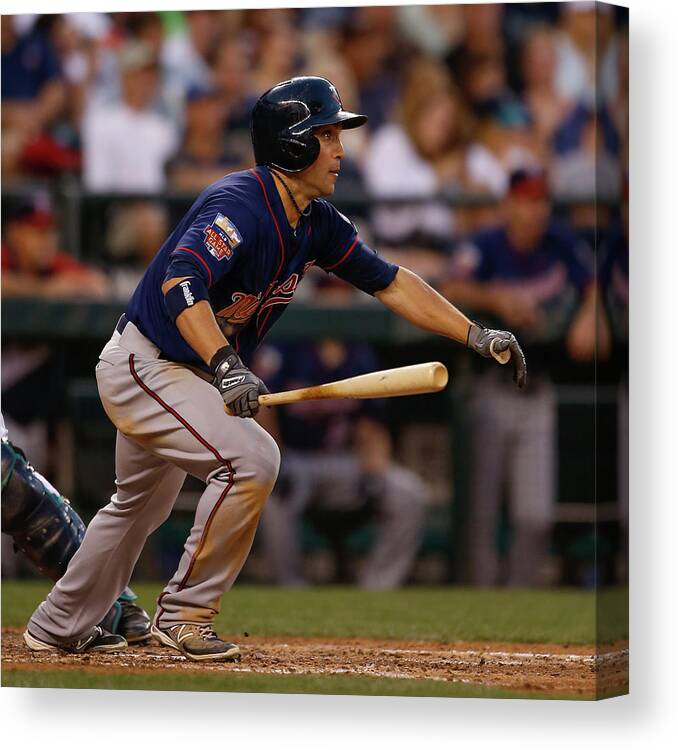 American League Baseball Canvas Print featuring the photograph Sam Fuld by Otto Greule Jr