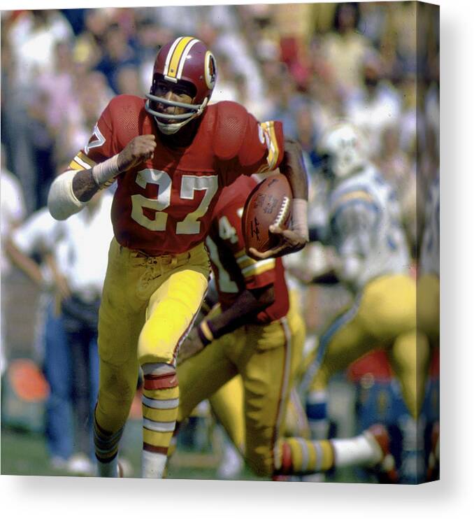 Rfk Stadium Canvas Print featuring the photograph San Diego Chargers vs Washington Redskins - September 16, 1973 by Tony Tomsic
