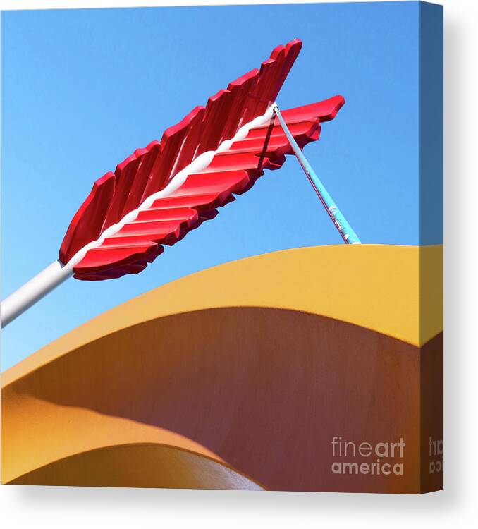 Wingsdomain Canvas Print featuring the photograph San Francisco Cupids Span Sculpture At Rincon Park On The Embarcadero DSC1819 square by Wingsdomain Art and Photography