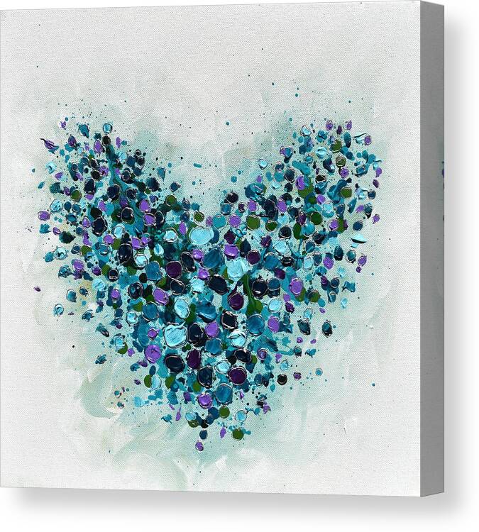 Heart Canvas Print featuring the painting Scintillant Heart by Amanda Dagg