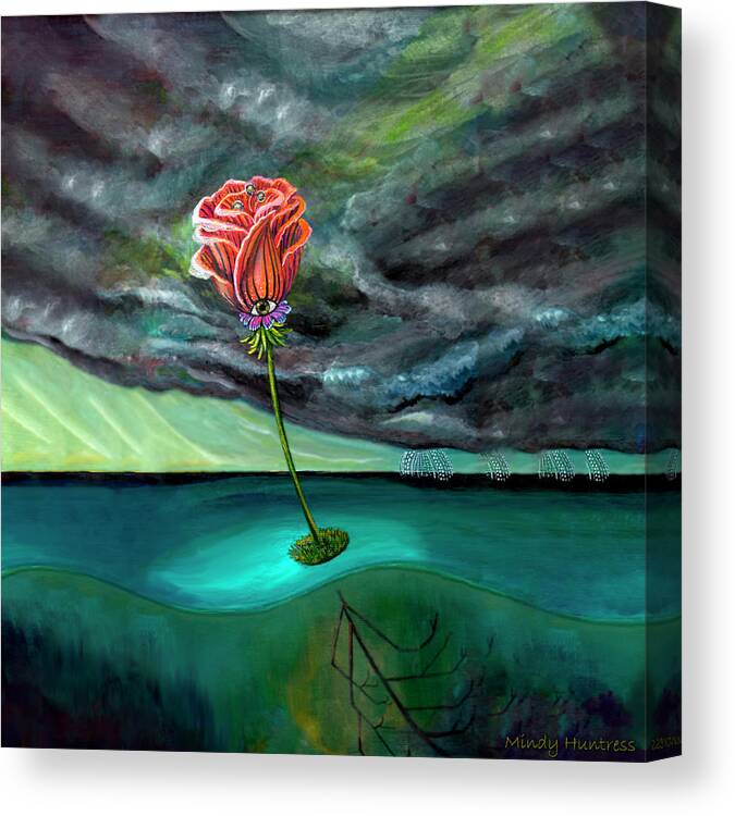Optimistic Canvas Print featuring the painting Searching by Mindy Huntress