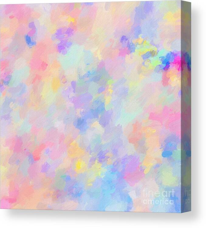 Spring Canvas Print featuring the painting Secret Garden Colorful Abstract Painting by Modern Art