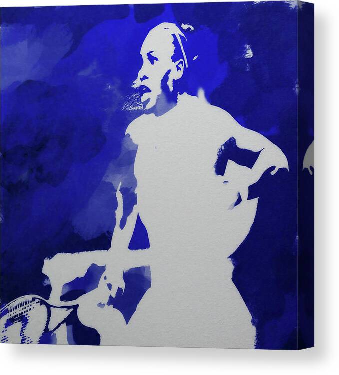 Serena Williams Canvas Print featuring the mixed media Serena Williams Match Point by Brian Reaves