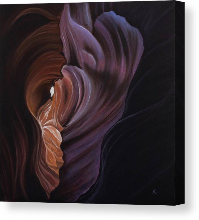 Sandstone Canvas Print featuring the painting Shades and Layers by Neslihan Ergul Colley