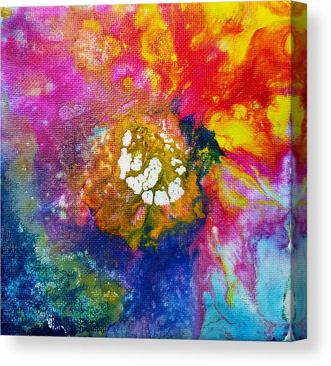 Abstract Canvas Print featuring the painting Shell-Shocked by Christine Bolden