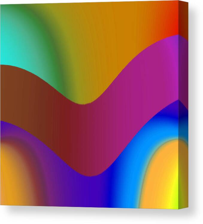 Abstract Art Canvas Print featuring the digital art Silky Layers by Ronald Mills