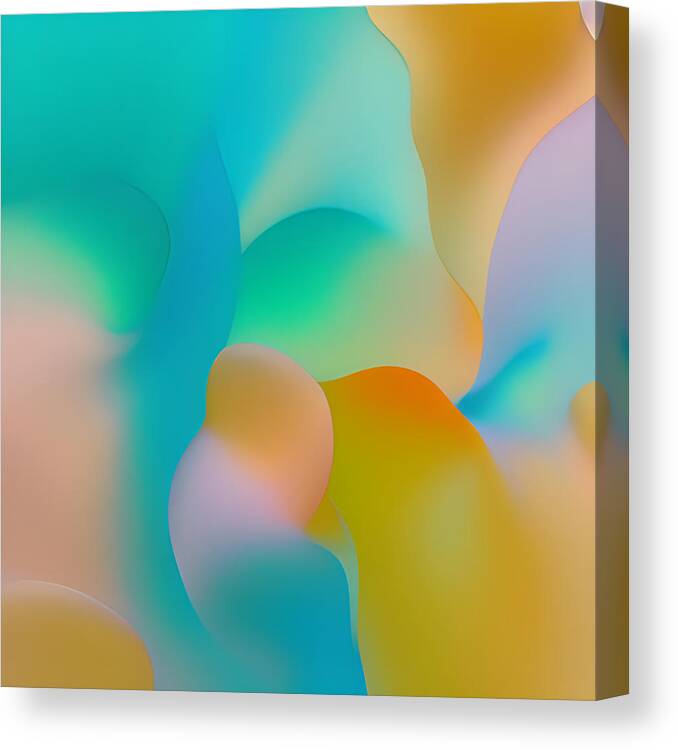 Colorful Canvas Print featuring the digital art Summer Fun 3d art and home decor by Bonnie Bruno