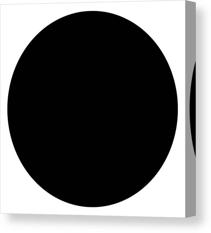 Black Canvas Print featuring the photograph Solid Black Circle by Bill Swartwout