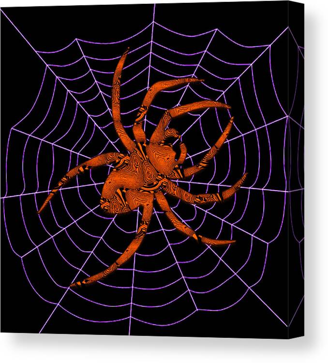 Spider Canvas Print featuring the digital art Spider Art by Ronald Mills