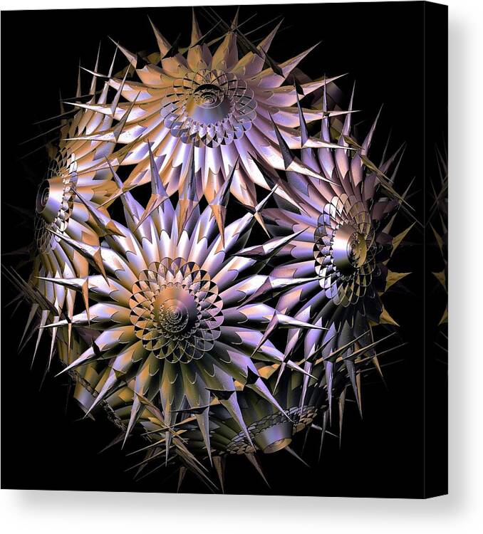 Spiny Canvas Print featuring the digital art Spiny Beauty by Julie Grace