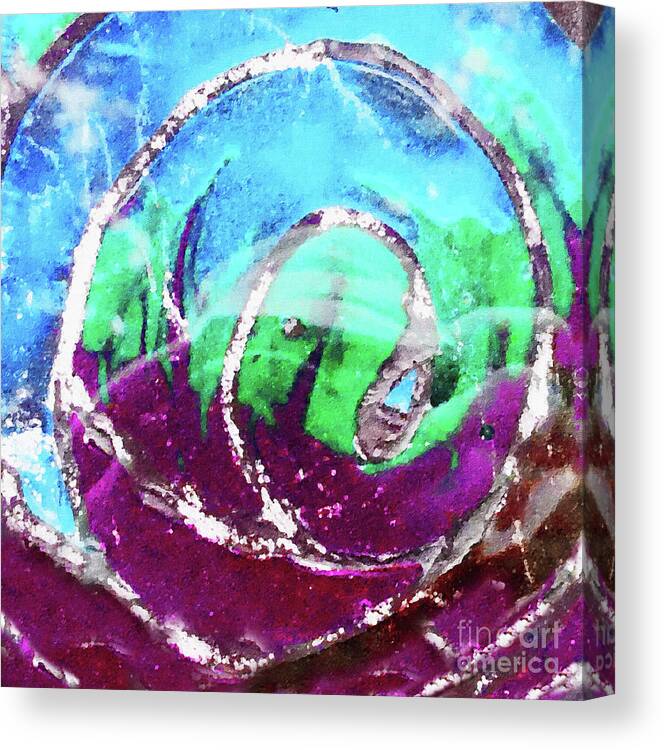 Abstract Canvas Print featuring the mixed media Spiral Abstract by Sharon Williams Eng
