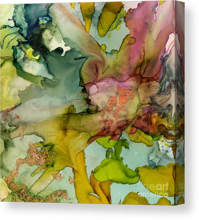 Alcohol Ink Canvas Print featuring the painting Splashes of Abstract Color by Sue Zipkin
