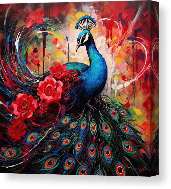 Magnificent Peacock Giclee Canvas Wall Art Set
