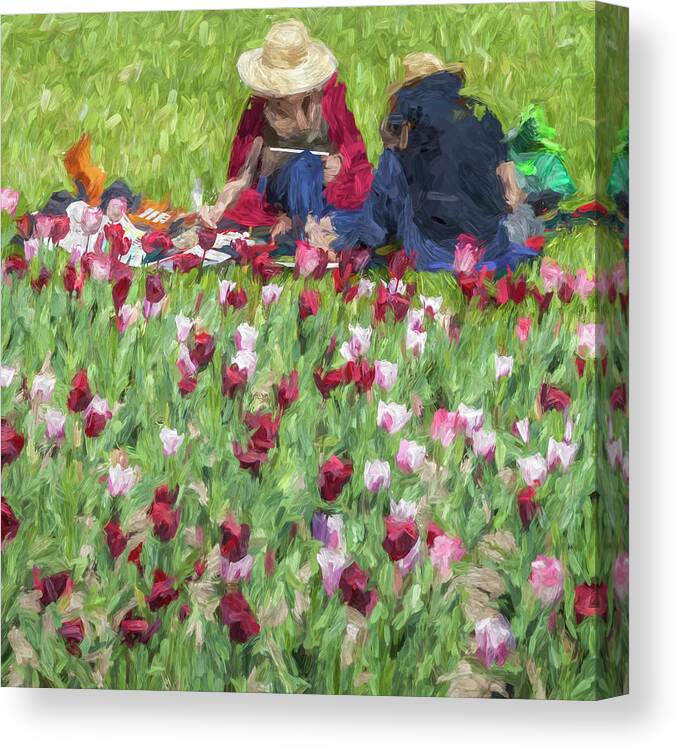 Flower Canvas Print featuring the photograph Spring in the Parc de la Tete d'Or by W Chris Fooshee